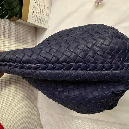 Bottega Veneta Belly Hobo Intrecciato Leather Navy Large 45