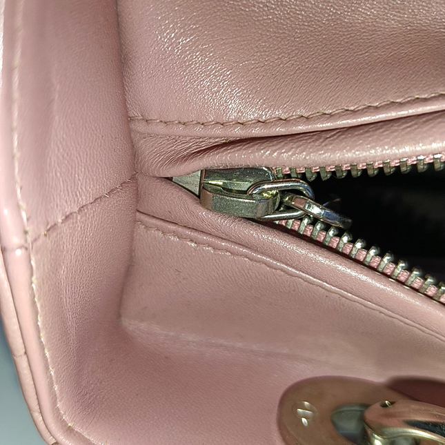 Lady Dior Medium Handbag Lipstick Pink Cannage Leather Gold Hardware