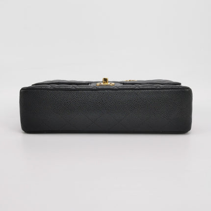 Chanel Classic Flap Medium 2015 Black Caviar Leather Gold Hardware
