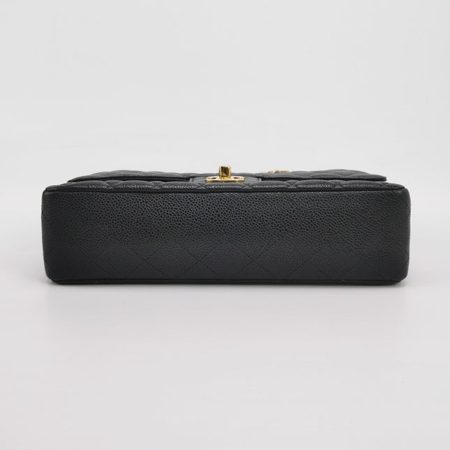 Chanel Classic Flap Medium 2015 Black Caviar Leather Gold Hardware