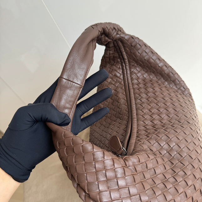 Bottega Veneta Hobo Bag Large Milk Chocolate Brown Lambskin leather 47cm