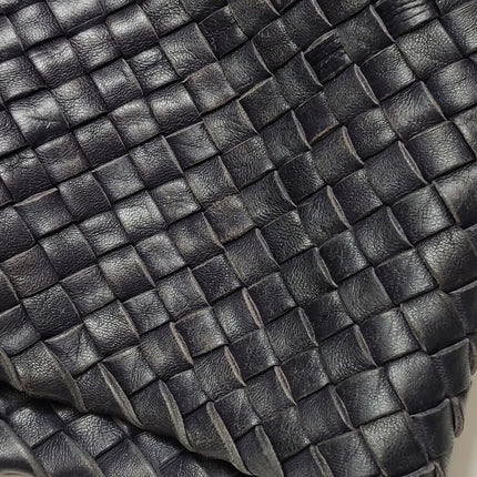 Bottega Veneta Cabat MM Intreccio Leather Tote Bag Navy 40cm