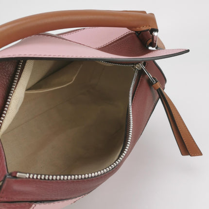 Loewe Puzzle Small Pink Burgundy Stripes Crossbody Bag