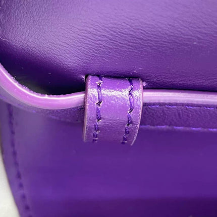 Versace La Medusa Mini Crystal Embellished Top Handle Bag in Purple