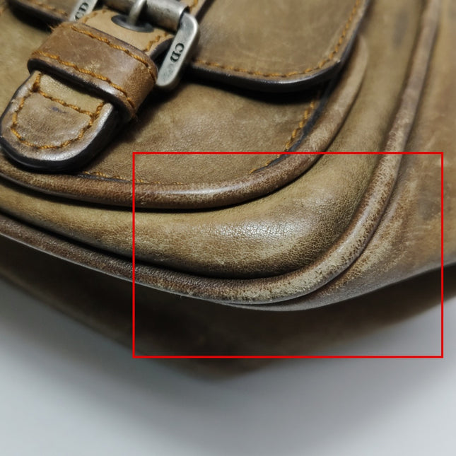 Dior Vintage Gaucho Mini Brown Leather Crossbody Bag 2006