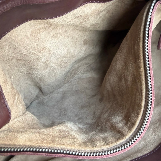 Bottega Veneta Roma Burgundy Intrecciato Nappa Leather Large 35cm