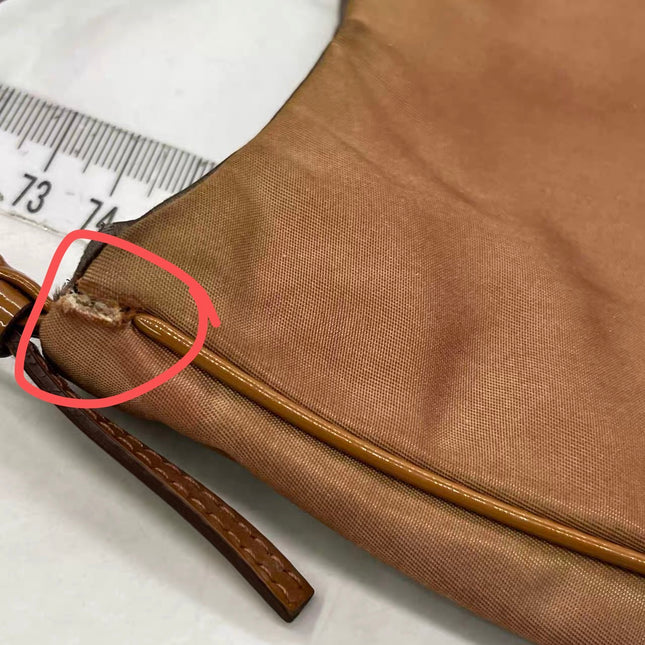 Prada Cleo Caramel Brown Nylon Shoulder Bag