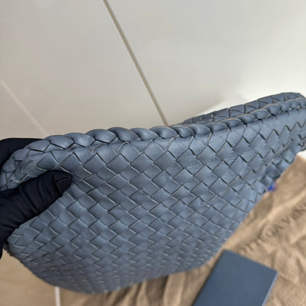 Sold Bottega Veneta Hobo Bag Lambskin leather Greyish Misty Blue Medium 40cm