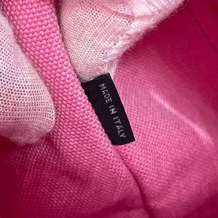 Prada Canape Small Pink Canvas with Sequins Top Handle Bag with Strap Rare