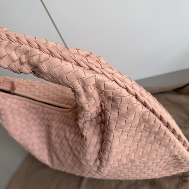 Bottega Veneta Veneta Hobo Intrecciato Light Almond Pink Intrecciato Leather Bag 48cm