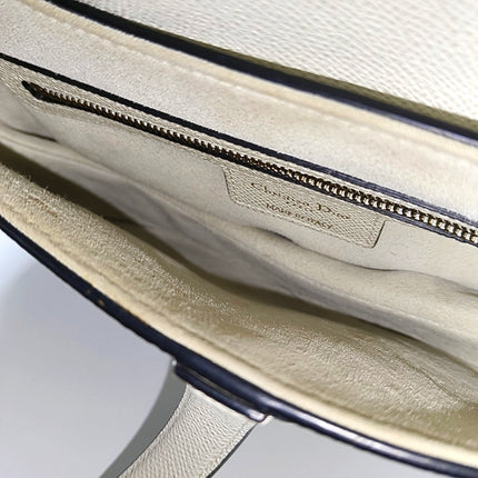 Dior Saddle Medium 2021 White Grained Leather Handbag