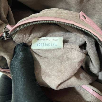 Sold Bottega Veneta Veneta Hobo Medium Cherry Blossom Pink Intrecciato Leather Bag 40cm