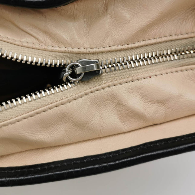 Chanel Gabrielle Hobo 2019 Beige and Black Leather Medium Crossbody Bag