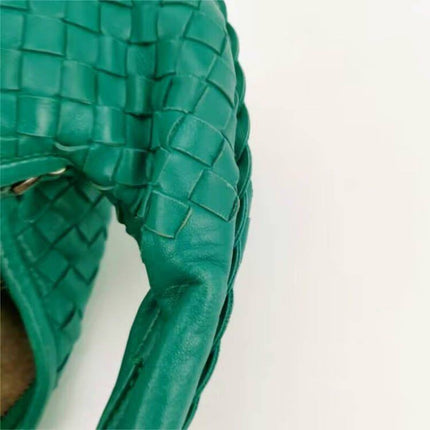 Sold Bottega Veneta Belly Hobo Intrecciato Green Nappa Leather Small