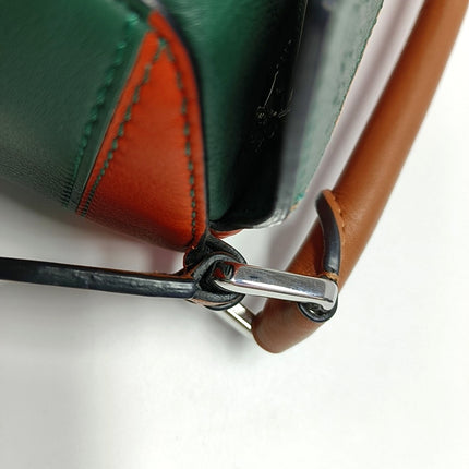 Loewe Puzzle Small Green Orange Stripes Crossbody Bag 2019