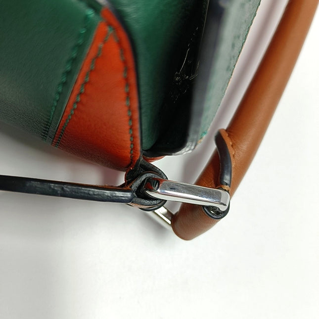 Loewe Puzzle Small Green Orange Stripes Crossbody Bag 2019