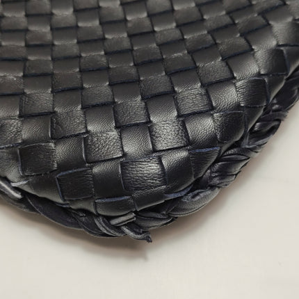 Bottega Veneta Hobo Maxi Midnight Navy Black leather Tiny Fringes 50cm
