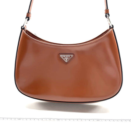 Prada Cleo Caramel Brown Leather Shoulder Bag-Luxbags