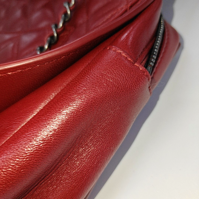 Sold Chanel Classic Flap Jumbo Large Red Calfskin Leather, 2013-2014