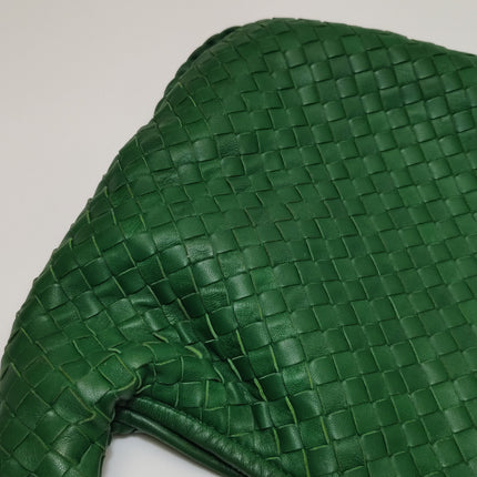 Bottega Veneta Veneta Hobo Green Intrecciato Leather Medium 40cm