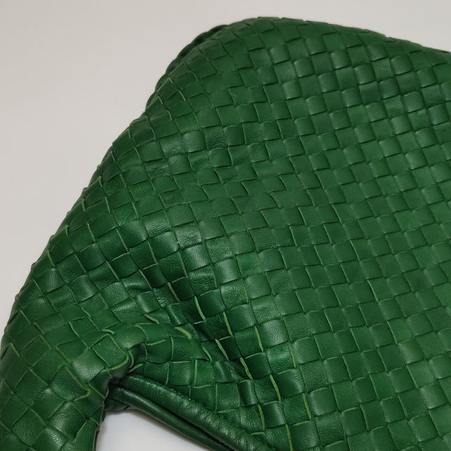 Bottega Veneta Veneta Hobo Green Intrecciato Leather Medium 40cm