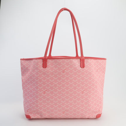 Goyard Artois Tote PM Medium Pink With Zipper and Reinforced Corners 2018