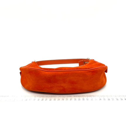 Celine Ava Hobo Orange Suede Leather Vintage Shoulder Bag