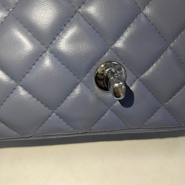 Chanel Classic Flap Rectangular Mini Ash Blue Lambskin, 2012