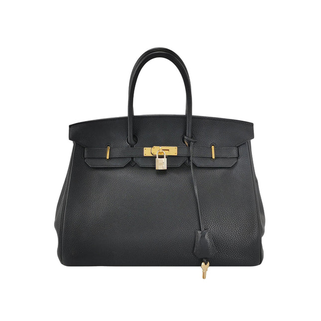 Hermes Birkin 35 Black Togo Calfskin Leather Gold Hardware 2004-Luxbags