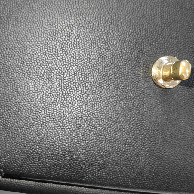 Chanel Business Affinity Large Black Caviar Leather Top Handle Crossbody Bag