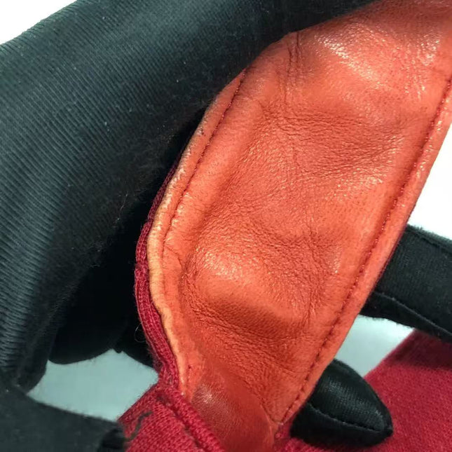 Chanel Mini Top Handle Bag Red Fabric Gold Hardware