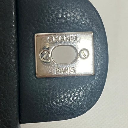Chanel Classic Flap Rectangular Mini Navy Caviar Leather Silver Hardware 2015-16