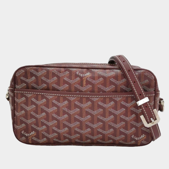 Goyard Cap Vert Crossbody Goyardine Burgundy-Luxbags
