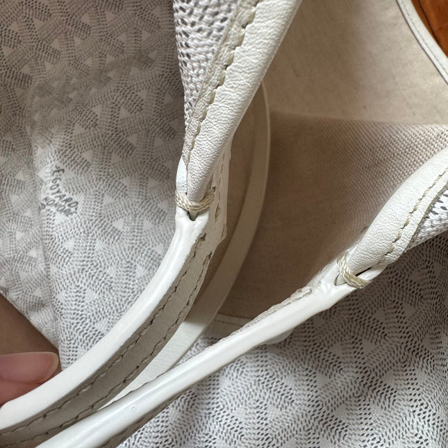 Goyard Saint Louis GM Tote Large White Goyardine Canvas 2011