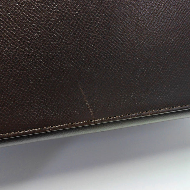 Hermes Kelly 28 Vintage Sellier Dark Brown Epsom Leather Gold Hardware 1990