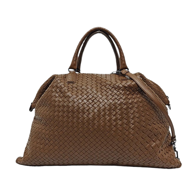 Bottega Veneta Maxi Convertible Tote Dark Chocolate Brown Leather 50cm