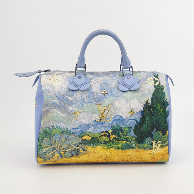 Louis Vuitton x Jeff Koons Speedy 30 Van Gogh Top Handle Bag