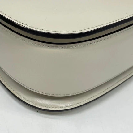Gucci Bamboo 1947 Top Handle Bag Small White Box Leather Canvas Strap