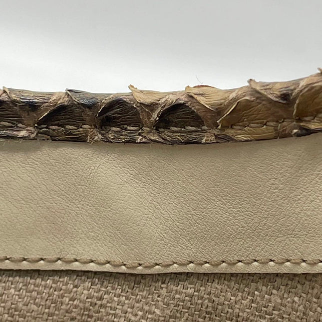 Gucci Jackie Vintage Camel Python Leather Rare