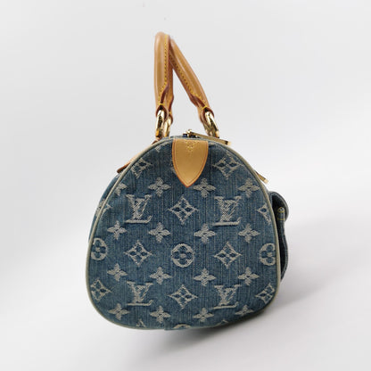 Louis Vuitton Blue Denim Neo Speedy Boston Bag