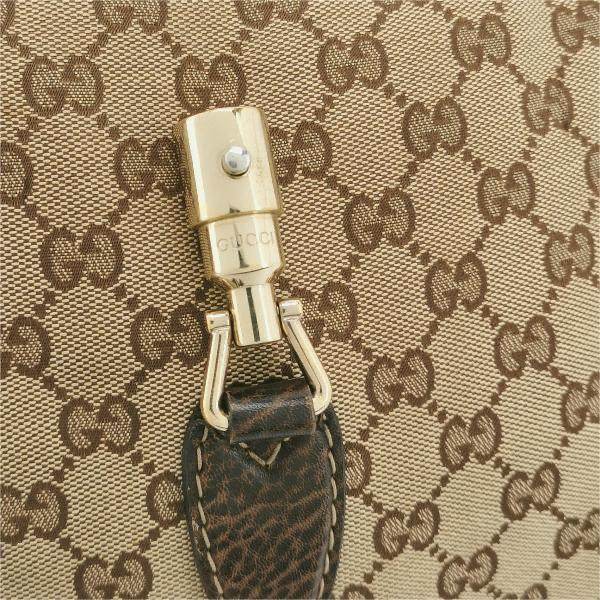 Sold Gucci Jackie 1961 Soft Medium Monogram Canvas and Leather Bag