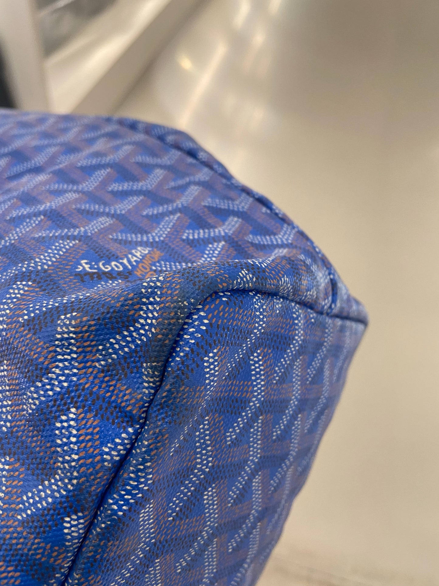 Sold Goyard Saint Louis PM Tote Medium Blue