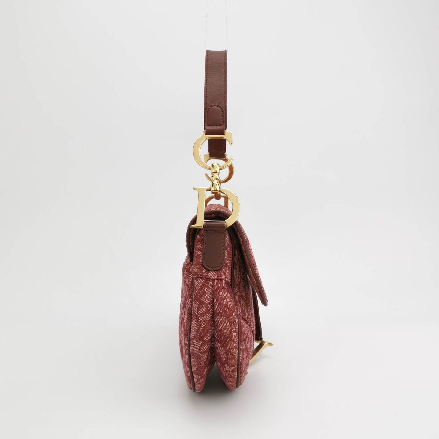 Dior Saddle Vintage Red Burgundy Oblique Shoulder bag