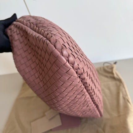 Bottega Veneta Veneta Leather Hobo Small Nude Dirty Pink 40cm