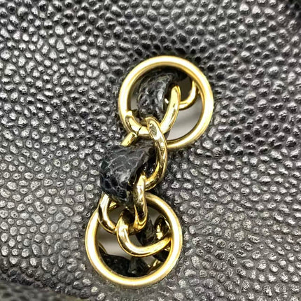 Chanel Classic Flap Medium 2014 Black Caviar Leather Gold Hardware