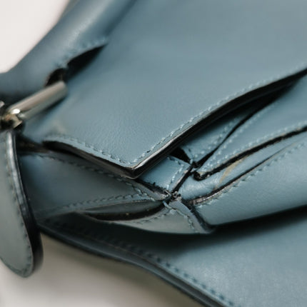 Loewe Puzzle Medium Ash Blue Calfskin leather Crossbody Bag