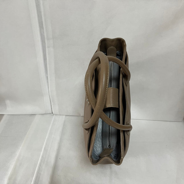 Chanel Cerf Executive Tall Brown Leather Handbag 30cm