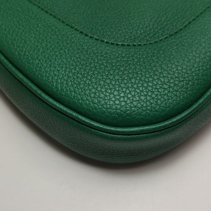 Gucci Jackie 1961 Green Grained Leather Bag Small with Adjustable Strap