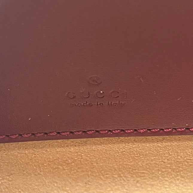 Gucci Jackie 1961 Mini Red Burgundy Leather Bag