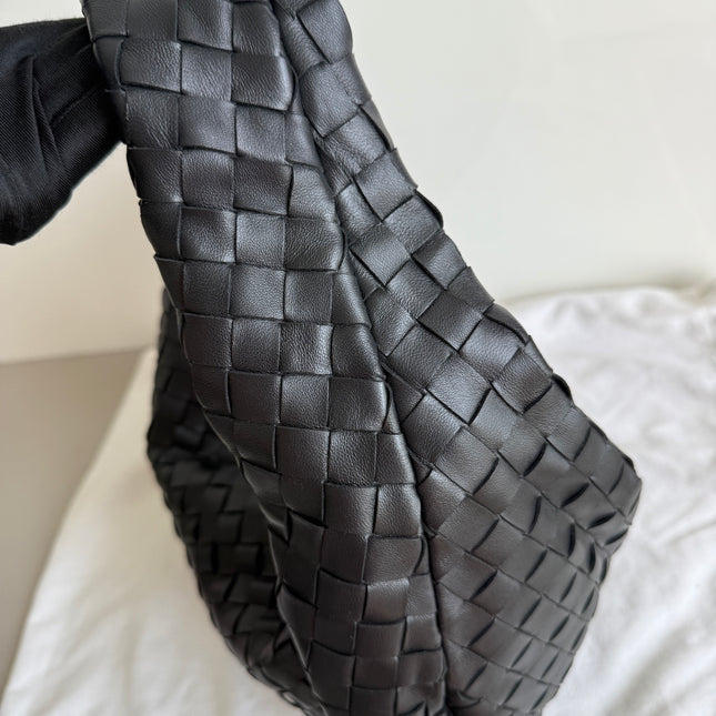 Bottega Veneta Jodie Small Black Lambskin Leather Silver Hardware